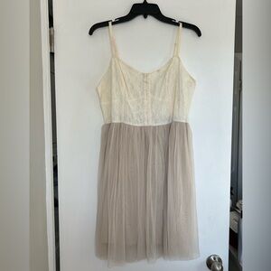 American Eagle Outfitters lace and tulle mini dress.